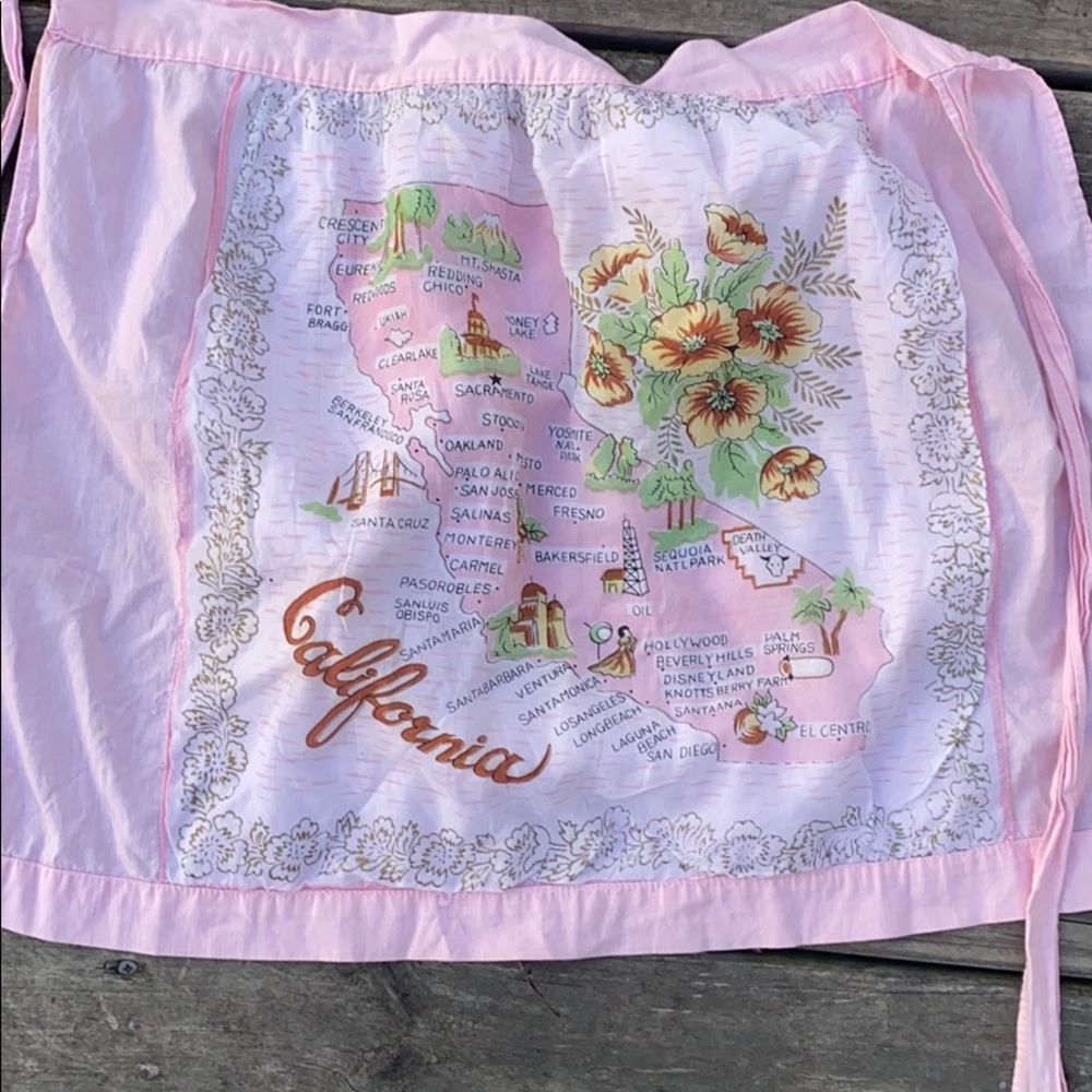 Vintage California half apron